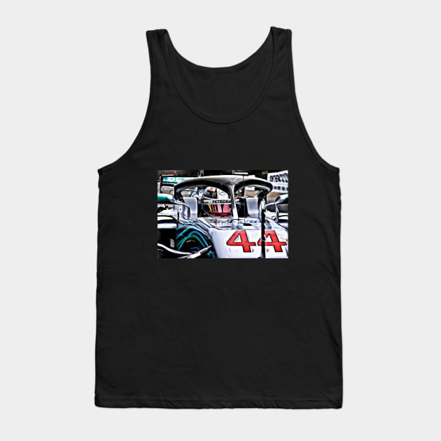 LH44 Lewis Hamilton Tank Top by DeVerviers